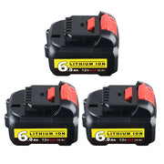 For Dewalt 12V Battery Replacement | DCB120 DCB123 DCB127 6.0Ah Li-ion Battery 3 Pack - Triple-Batteries