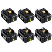 6 Pack For Makita 18V Battery Replacement | BL1850B 5.0Ah Li-ion Battery With LED Indicator I BL1840 BL1850 BL1830 | clearance - Triple-Batteries