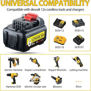For Dewalt 12V Battery Replacement | DCB120 DCB123 DCB127 6.0Ah Li-ion Battery 10 Pack - Triple-Batteries