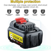 For Dewalt 12V Battery Replacement | DCB120 DCB123 DCB127 6.0Ah Li-ion Battery 8 Pack - Triple-Batteries