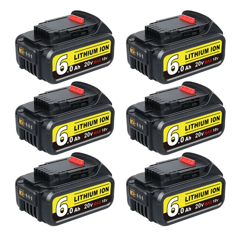 6.0Ah For DeWalt DCB200 20V Max Battery Replacement | DCB205 DCB204 Li-ion Battery 6 Pack - Triple-Batteries