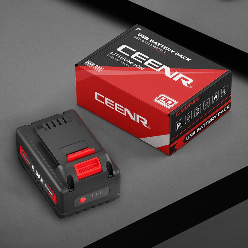 Ceenr 6.0Ah Battery For Black and Decker 20V Max 4 Pack | Replacement Model LBXR20, with LG Battery Cell (INR18650HG2) - Triple-Batteries