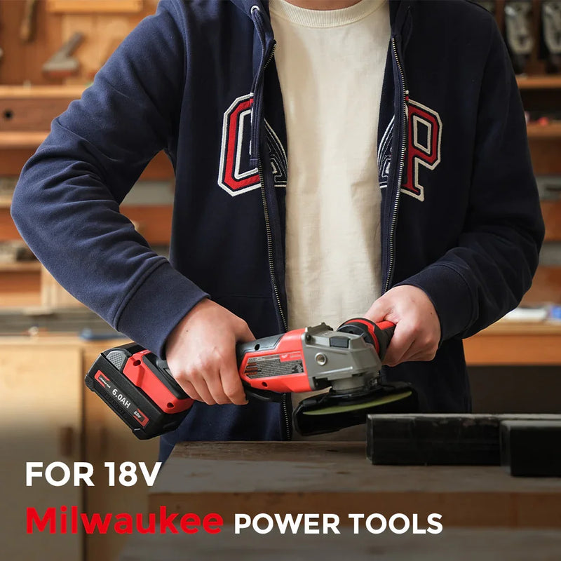 Ceenr 6.0Ah Battery For Milwaukee 18V | Replacement Model M 18, with LG Battery Cell (INR18650HG2) - Triple-Batteries