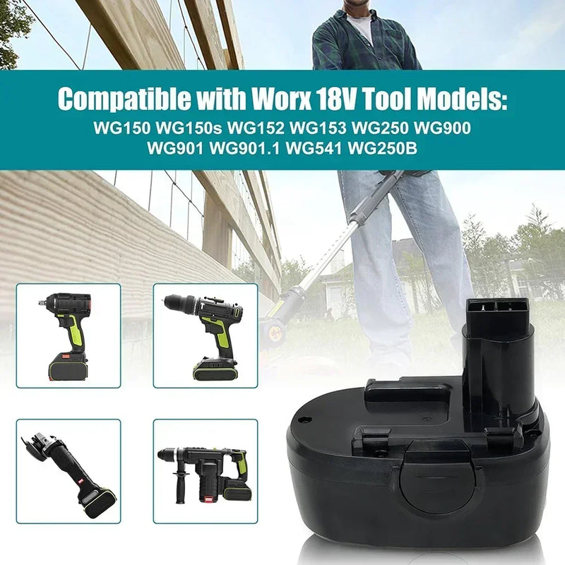 10 Pack For Worx WA3127 18V Battery Replacement | WG150 WG250 WG541 4.8Ah Ni-Mh battery - Triple-Batteries