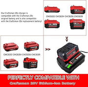 For Craftsman V20 20V Li-ion Battery Charger CMCB104 CMCB102 - Triple-Batteries