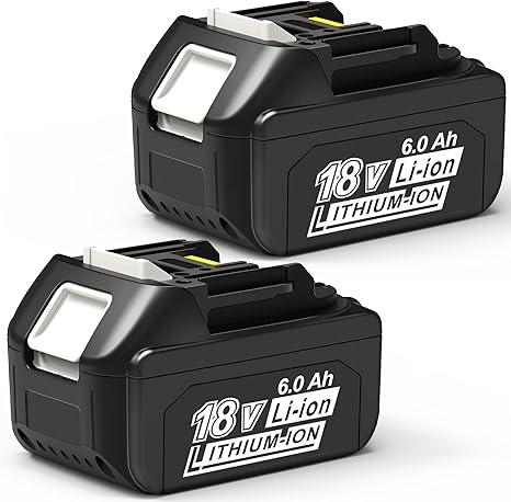 For Makita 18V Battery| BL1860 6.0Ah Lithium BL1830 BL1840 BL1845 Battery 2 Pack+DC18RC Charger | clearance - Triple-Batteries