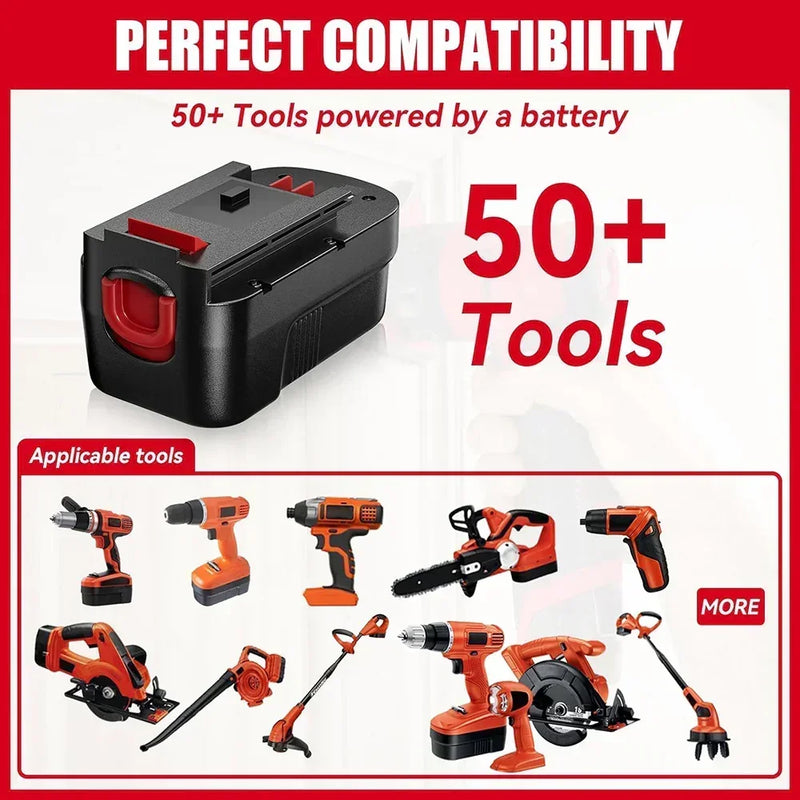 For Black and Decker 18V Firestorm Battery Replacement | 4.0Ah Ni-Mh HPB18 Battery 4 Pack - Triple-Batteries