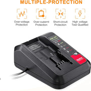 20V PCC692L PCC691L Charger for Porter Cable Charger PCC680L PCC681L PCC682L PCC685L PCC685LP PCC699L 20V MAX Lithium Battery LBXR20 LBXR2020 LB2X4020-OPE - Triple-Batteries