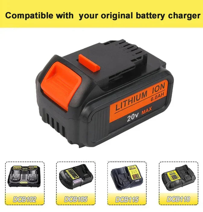 For Dewalt 20V DCB200 Battery 6.0Ah Replacement | DCB205 Batteries 10 Pack | clearance - Triple-Batteries
