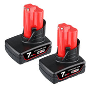 2 Pack For Milwaukee M12 12V 7.0Ah Li-ion Battery + M12 Charger Replacement | 12V Rapid Charger - Triple-Batteries