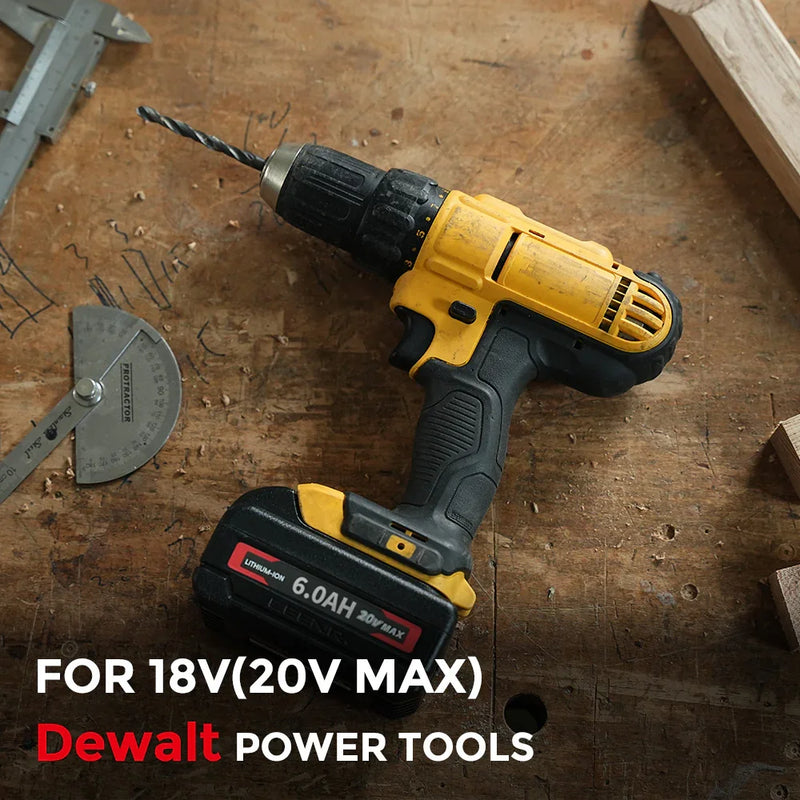 Ceenr 6.0Ah Battery for DeWalt 18V(20V Max) 4 Pack | Replacement Model DCB200, with LG Battery Cell (INR18650HG2) - Triple-Batteries