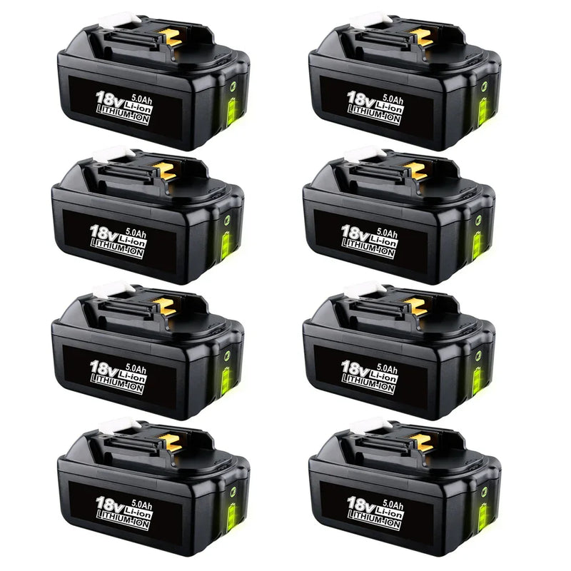 8 Pack For Makita 18V Battery Replacement | BL1850B 5.0Ah Li-ion Battery With LED Indicator I BL1840 BL1850 BL1830 | clearance - Triple-Batteries