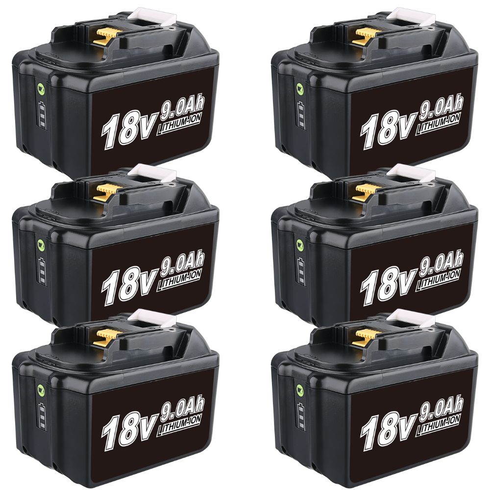 For Makita 18V Battery 9000mAh Replacement | BL1830B BL1860B BL1890B LXT Li-ion Batteries 6 Pack