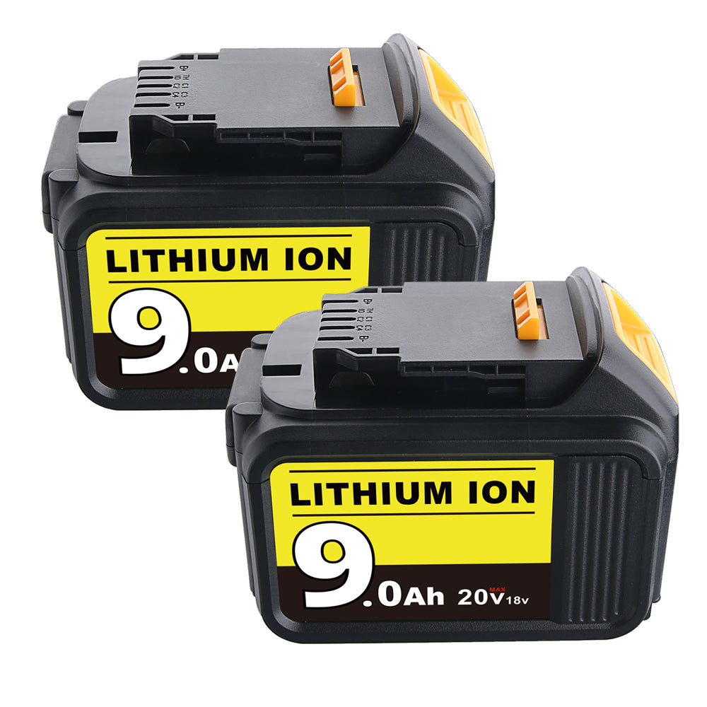 9.0Ah For DeWalt 20V  Battery Replacement |  Max XR Li-ion Battery DCB209 DCB205 DCB200 2 Pack