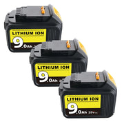 For DeWalt DCB205 9.0Ah Battery | 20V DCB200 DCB204 DCB209 3 Pack - Triple-Batteries