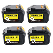 9.0Ah Li-ion Battery for DeWalt DCB200 20V Max Battery Replacement | DCB205 DCB209 4 Pack - Triple-Batteries