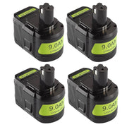 4 Pack 9.0Ah For Ryobi 18V P108 Battery replacement | High Capacity Li-ion Battery - Triple-Batteries