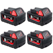 For Milwaukee 18V XC Battery Replacement | 8.0Ah Li-Ion Battery 4 PACK - Triple-Batteries