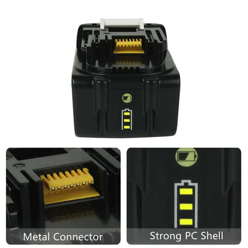 6.0Ah For Makita 14.4V Battery Replacement | BL1460B BL1440B BL1430B Li-ion Battery With LED 2 Pack | clearance - Triple-Batteries