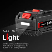Ceenr 8.0Ah Battery For Bosch 18V | Replacement Model BAT610G, with Lishen 21700 Battery Cell (LR2170LA) - Triple-Batteries