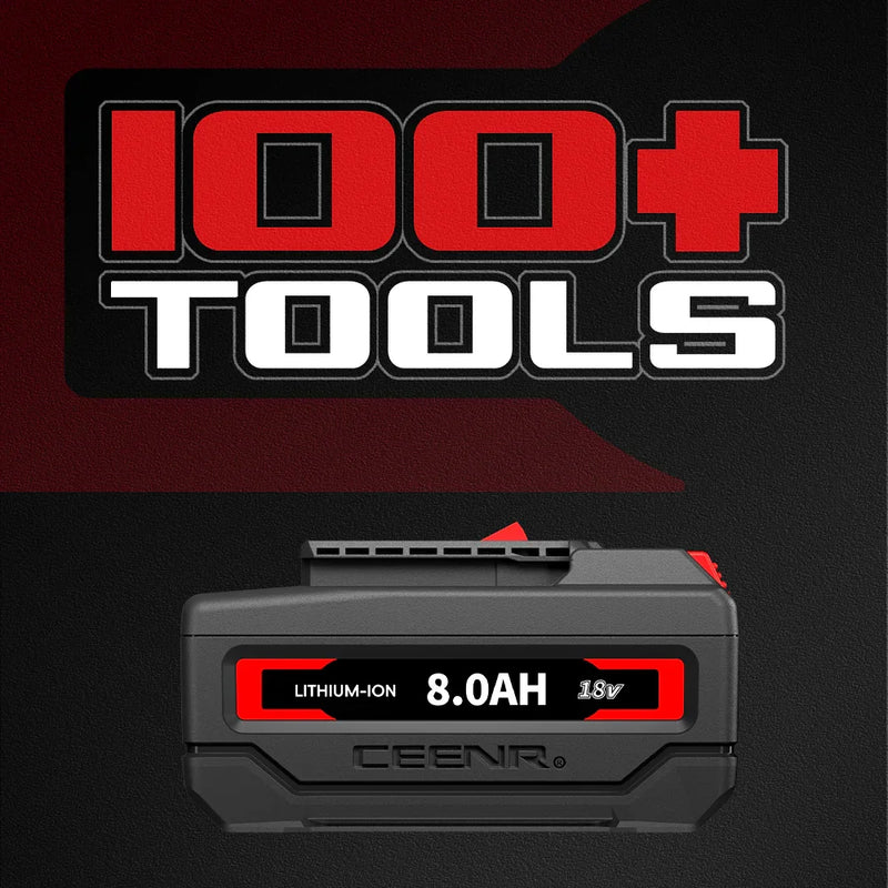 Ceenr 8.0Ah Battery For Bosch 18V 2 Pack | Replacement Model BAT610G, with Lishen 21700 Battery Cell (LR2170LA) - Triple-Batteries