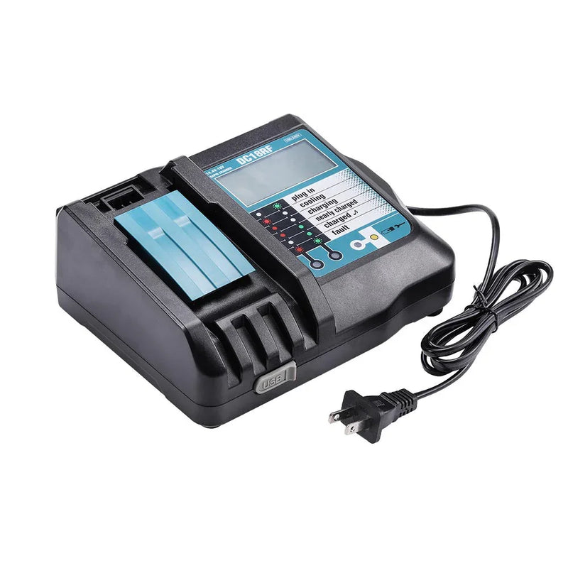 14.4V-18V Rapid Battery Charger for Makita DC18RF Li-Ion BL1860 BL1850 BL1830 | clearance - Triple-Batteries