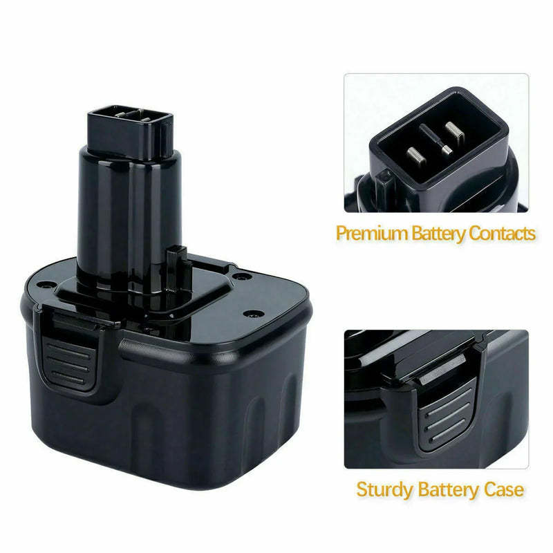 For Dewalt 12V Battery Replacement | XRP DC9071 DW9072 DC742KA DE9074 4.6Ah Battery 2 PACK | clearance - Triple-Batteries