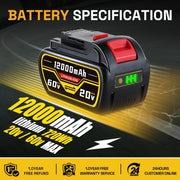 For Dewalt DCB609 20V/60V MAX FLEXVOLT Li-Ion 12.0Ah Battery DCB609-2 DCB606 - Triple-Batteries