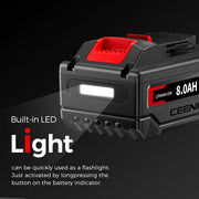 Ceenr 8.0Ah Battery For DeWalt 18V(20V Max) 4 Pack | Replacement Model DCB200, with Lishen 21700 Battery Cell (LR2170LA) - Triple-Batteries