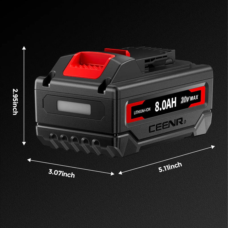 Ceenr 8.0Ah Battery For DeWalt 18V(20V Max) 4 Pack | Replacement Model DCB200, with Lishen 21700 Battery Cell (LR2170LA) - Triple-Batteries