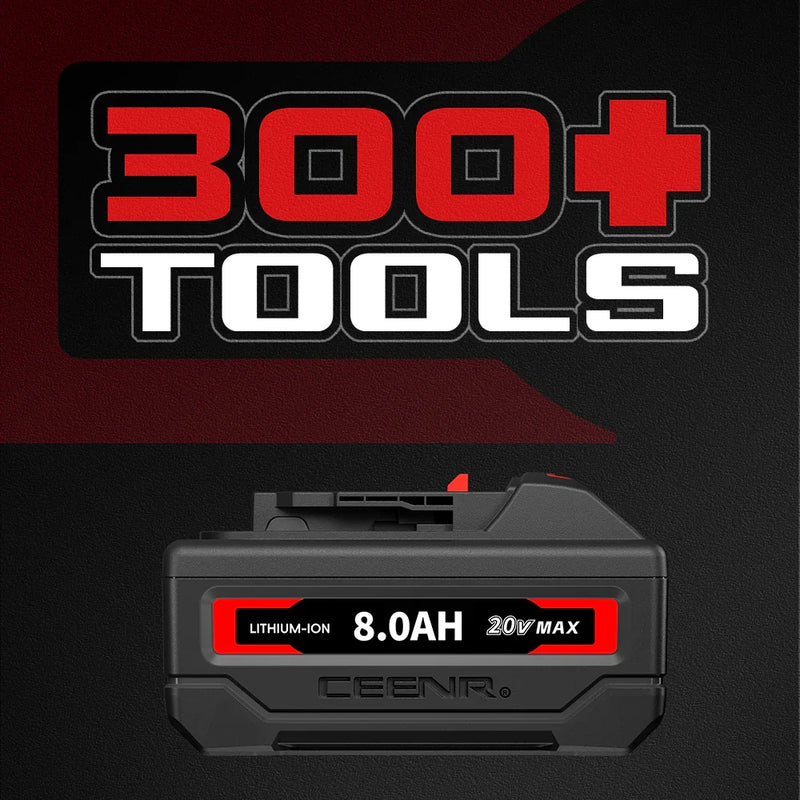 Ceenr 8.0Ah Battery For DeWalt 18V(20V Max) 2 Pack | Replacement Model DCB200, with Lishen 21700 Battery Cell (LR2170LA) - Triple-Batteries