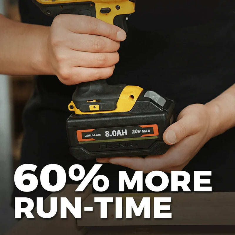 Ceenr 8.0Ah Battery For DeWalt 18V(20V Max) | Replacement Model DCB200, with Lishen 21700 Battery Cell (LR2170LA) - Triple-Batteries