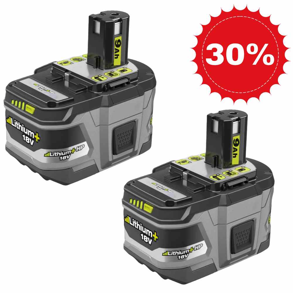 9.0Ah High Capacity For Ryobi 18V One+ Battery replacement | P108 Li-ion Battery 2 Pack