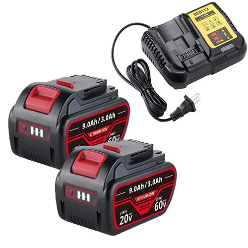 9.0Ah For Dewalt DCB609 20V/60V MAX Battery FLEXVOLT Li-Ion Battery DCB609-2 DCB606