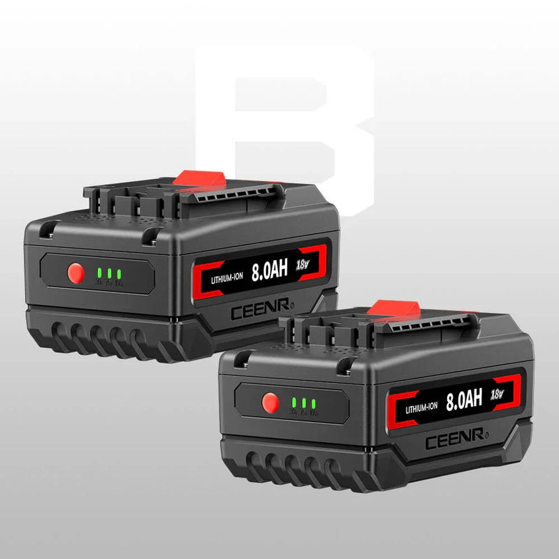 Ceenr 8.0Ah Battery For Bosch 18V 2 Pack | Replacement Model BAT610G, with Lishen 21700 Battery Cell (LR2170LA) - Triple-Batteries