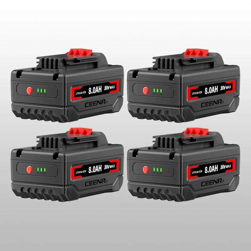 Ceenr 8.0Ah Battery For Porter Cable 20V Max 4 Pack | Replacement Model PCC685, with Lishen 21700 Battery Cell (LR2170LA) - Triple-Batteries