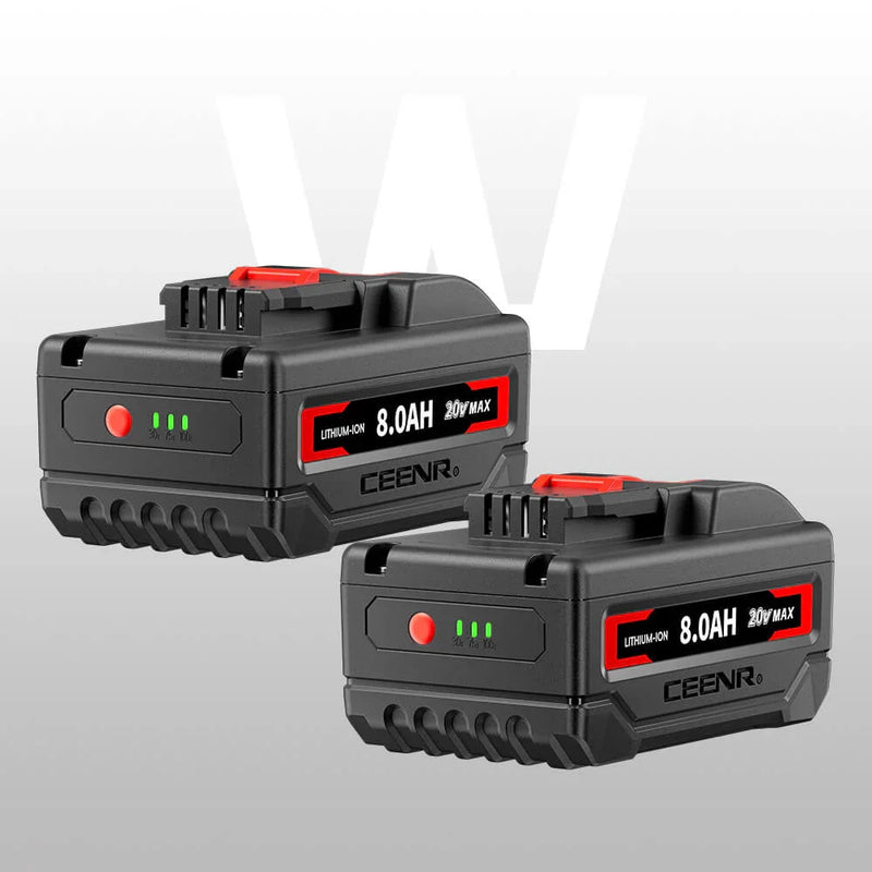Ceenr 8.0Ah Battery For Worx 20V Max 2 Pack | Model WA3551, with Lishen 21700 Battery Cell (LR2170LA) - Triple-Batteries