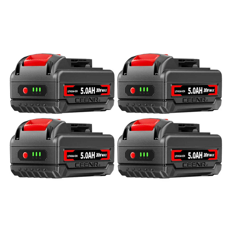 Ceenr 5.0Ah Battery for DeWalt 18V(20V Max) 4 Pack | Replacement Model DCB200 - Triple-Batteries