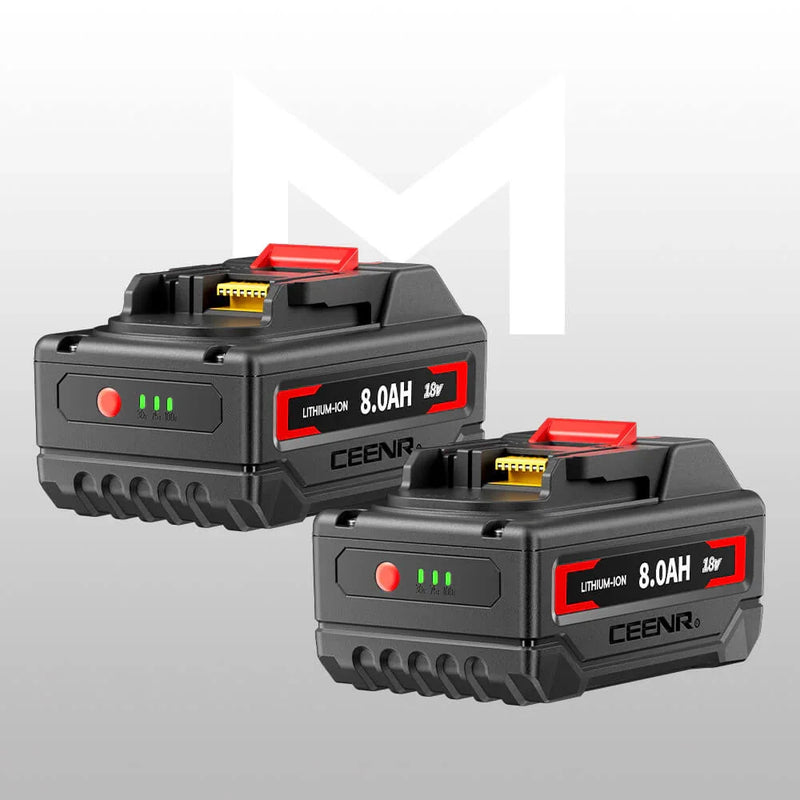 Ceenr 8.0Ah Battery For Makita 18V 2 Pack | Replacement Model BL1860B, with Lishen 21700 Battery Cell (LR2170LA) - Triple-Batteries