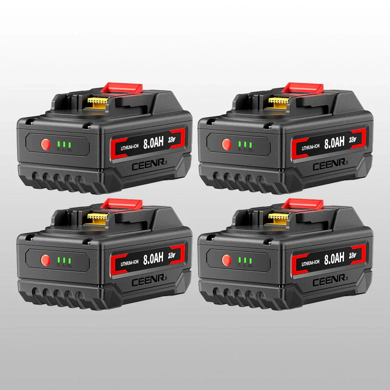 Ceenr 8.0Ah Battery For Makita 18V 4 Pack | Replacement Model BL1860B, with Lishen 21700 Battery Cell (LR2170LA) - Triple-Batteries