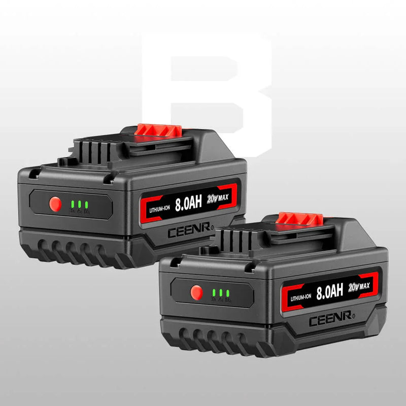 Ceenr 8.0Ah Battery For Black and Decker 20V Max 2 Pack | Replacement Model LBXR20, with Lishen 21700 Battery Cell (LR2170LA) - Triple-Batteries