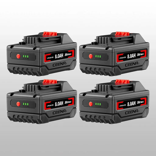 Ceenr 8.0Ah Battery For Black and Decker 20V Max 4 Pack | Replacement Model LBXR20, with Lishen 21700 Battery Cell (LR2170LA) - Triple-Batteries