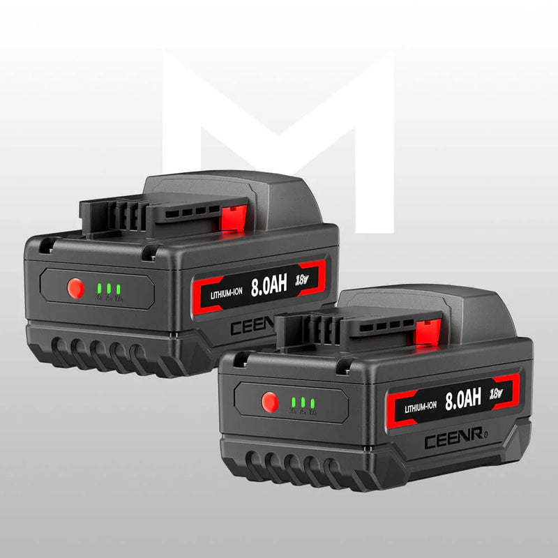 Ceenr 8.0Ah Battery For Milwaukee 18V 2 Pack | Replacement Model M18, with Lishen 21700 Battery Cell (LR2170LA) - Triple-Batteries