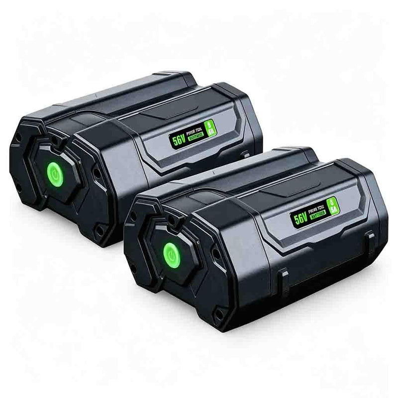 2 Pack For EGO 56V 5.0Ah Battery Power+ BA2800T - Lithium-Ion Replacement (Fuel Gauge)