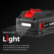 Ceenr 8.0Ah Battery For Makita 18V 2 Pack | Replacement Model BL1860B, with Lishen 21700 Battery Cell (LR2170LA) - Triple-Batteries