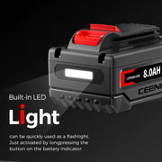 Ceenr 8.0Ah Battery For Porter Cable 20V Max 2 Pack | Replacement Model PCC685, with Lishen 21700 Battery Cell (LR2170LA) - Triple-Batteries