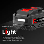 Ceenr 8.0Ah Battery For Worx 20V Max 4 Pack | Model WA3551, with Lishen 21700 Battery Cell (LR2170LA) - Triple-Batteries