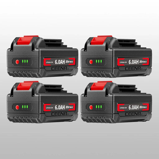 Ceenr 6.0Ah Battery For Black and Decker 20V Max 4 Pack | Replacement Model LBXR20, with LG Battery Cell (INR18650HG2) - Triple-Batteries
