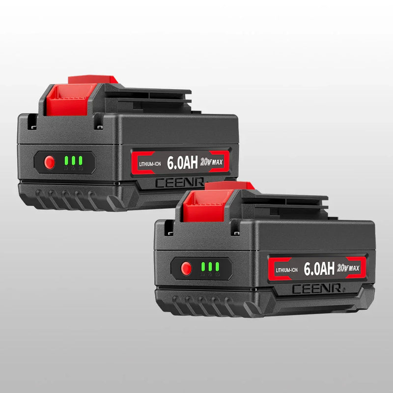Ceenr 6.0Ah Battery For Porter Cable 18V(20V Max) 2 Pack | Replacement Model PCC685, with LG Battery Cell (INR18650HG2) - Triple-Batteries