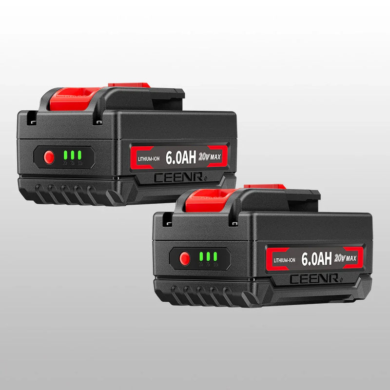 Ceenr 6.0Ah Battery For Worx 18V(20V Max) 2 Pack | Model WA3551, with LG Battery Cell (INR18650HG2) - Triple-Batteries